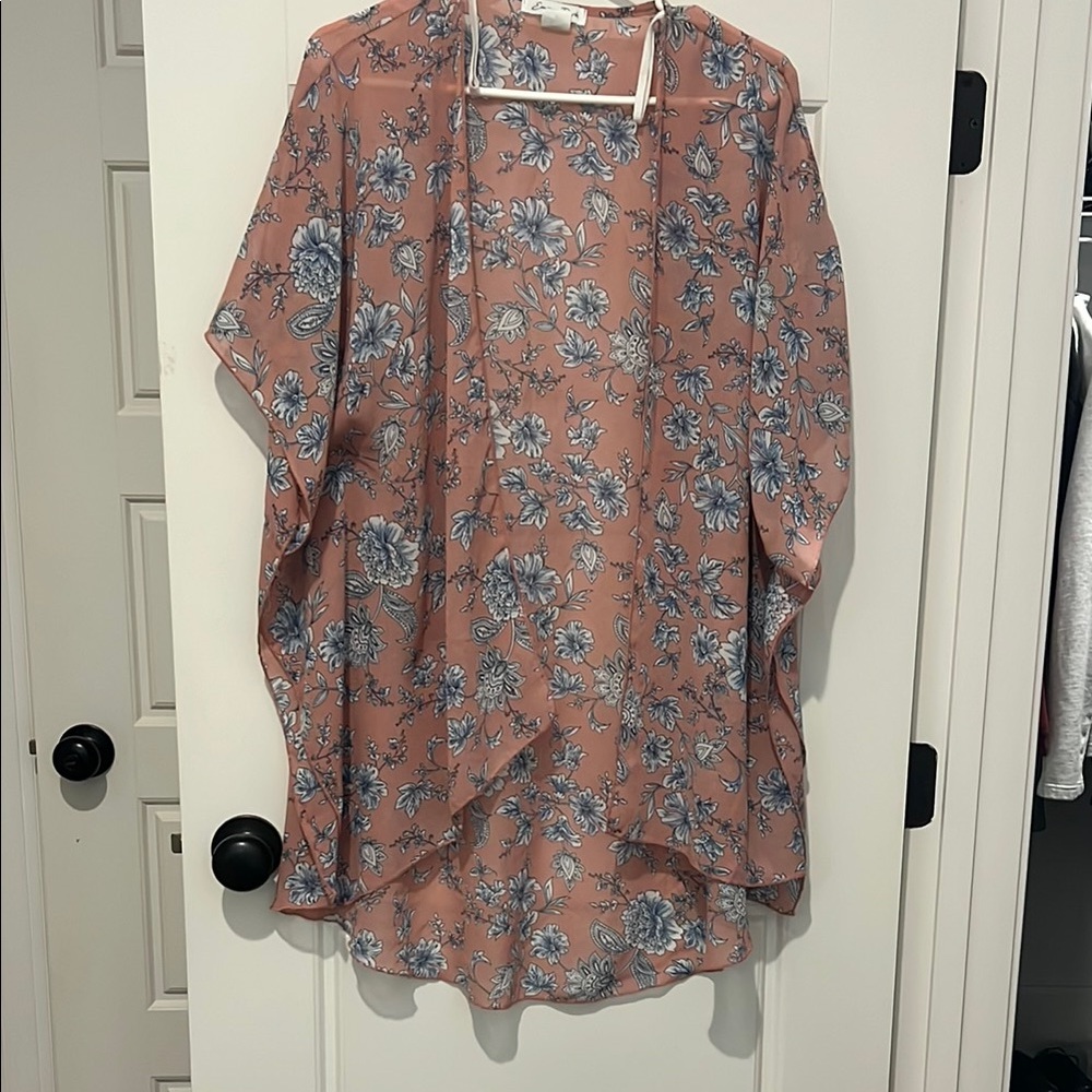 Pink V-neck Short Sleeve Boxy Tunic
